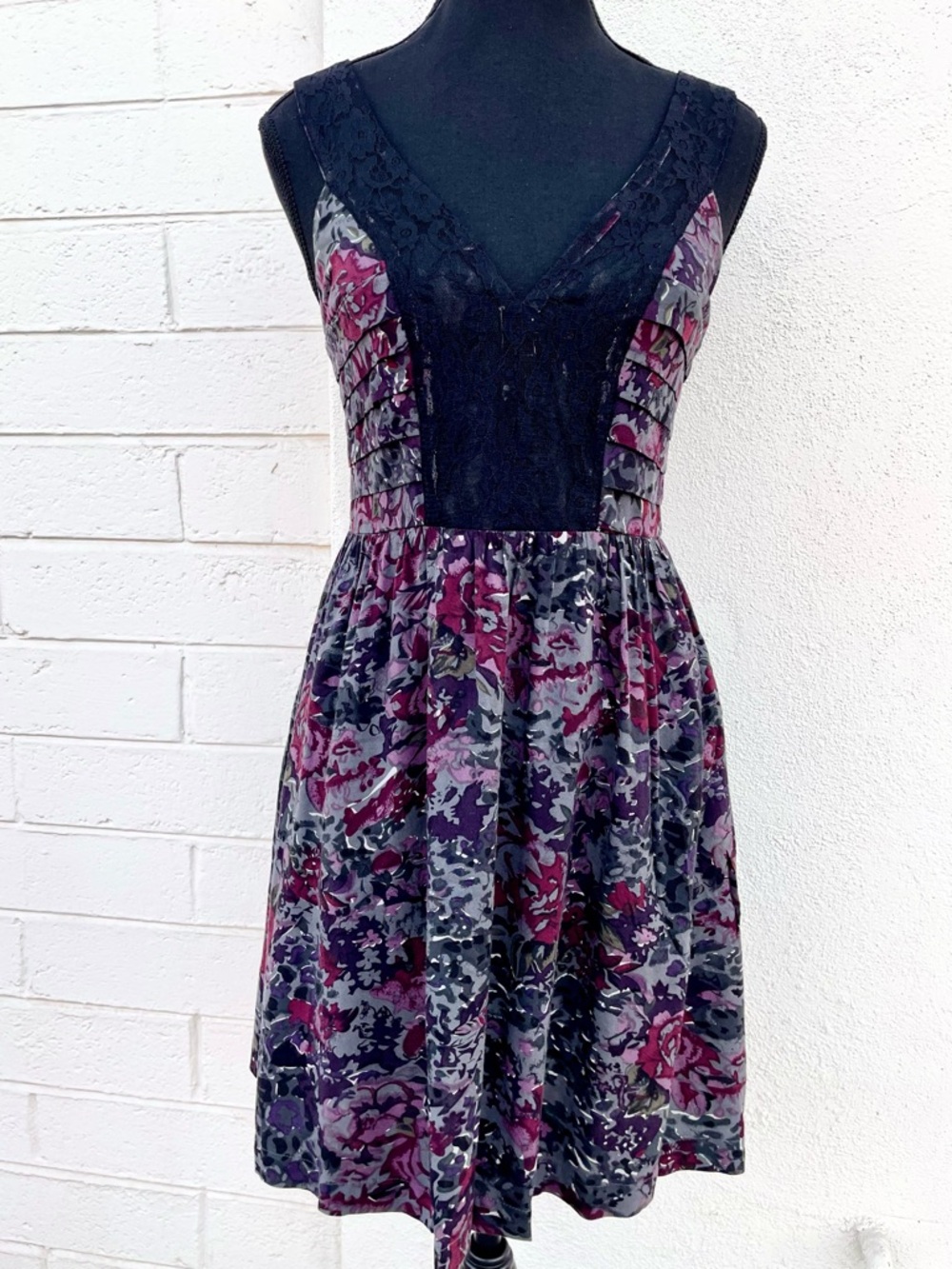 Urban Outfitters Dark Cottagecore Lace Floral Dress Staring at Stars W6